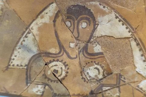 Figura femenina con velo figura femenina con velo, siglo II - I a.C. Proce... Stock Photos