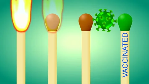 Figurative human infection on the example of a match 動画素材 161126624