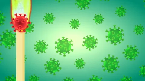 Figurative human infection on the example of a match 動画素材 161126645