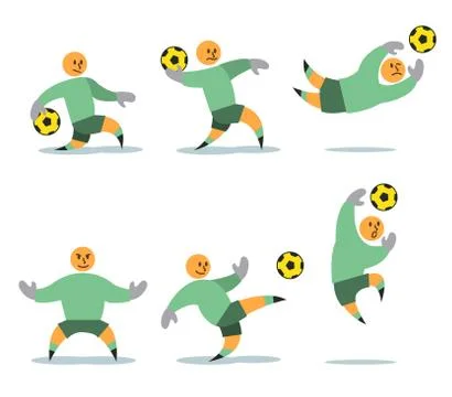 Figurative Soccer Keeper Stock Illustration
