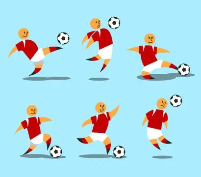 Figurative Soccer Player Stock Illustration