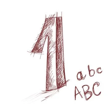 Figure 1. A design element for a school. vector. sketch Stock Illustration