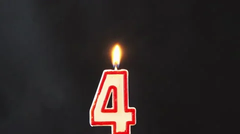 Figure 4 candle burning 4K Stock Footage 47859523