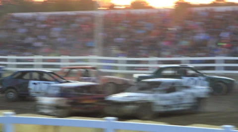 Figure 8 Demolition Derby 2 of 3 Stock Footage 35790454
