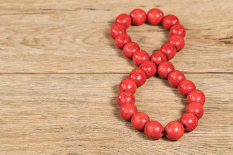 Figure 8 made of beads Stock Photos
