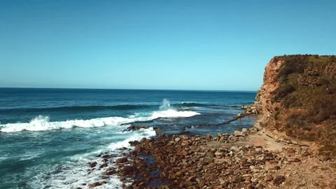 Figure 8 Pool, Australia, Drone Flys Towards the Pools. Stock Footage 294628388