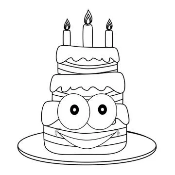 Figure cake Stock Illustration