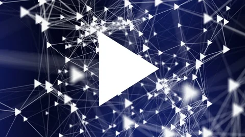 Figure in the center of the plexus 02 - Blue Triangle 库存影片 121680344