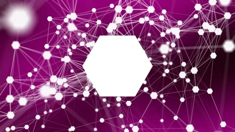 Figure In The Center Of The Plexus 08 - Pink Hexagon 库存影片 122121410