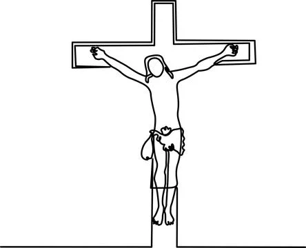 Figure of christ on the cross Vector 스톡 일러스트