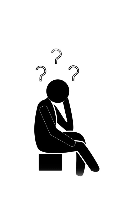 Figure contemplating questions in dark vertical scene vertical video. Think.. Stock Footage 315637017