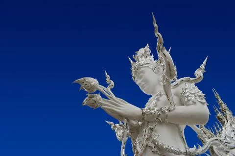 The figure of deva press hands together Stock Photos