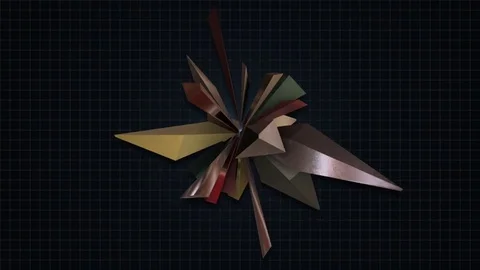 Figure different shape animated 3D rendering Stock Footage 74427316