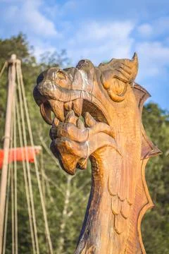 The figure of a dragon's head Stock Photos