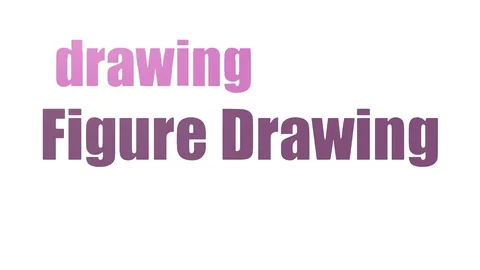 Figure Drawing Animated Word Cloud Isolated On White 스톡 동영상 107205547