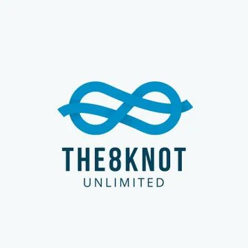 Figure Eight Knot Abstract Vector Sign, Emblem or Logo Template. Infinity Symbol Stock Illustration