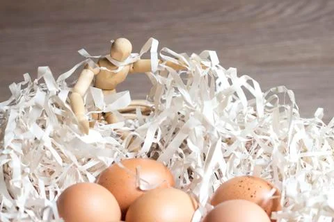 Figure found eggs Stock Photos