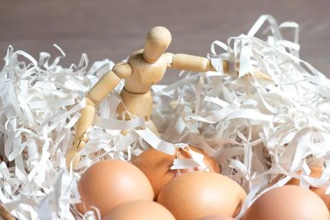 Figure found eggs Stock Photos