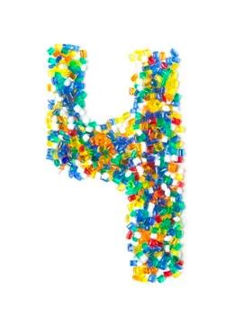 Figure four of beads on  white background Stock Photos