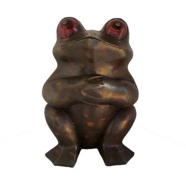Figure of a frog. Isolated on white background Stock Photos
