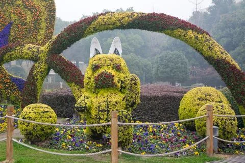 Figure of hare grass Stock Photos