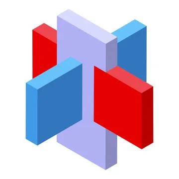 Figure illusion icon isometric vector. Visual perception Stock Illustration