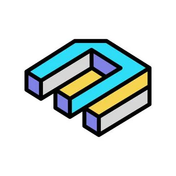 Figure impossible geometric shape color icon vector illustration Illustrazione stock