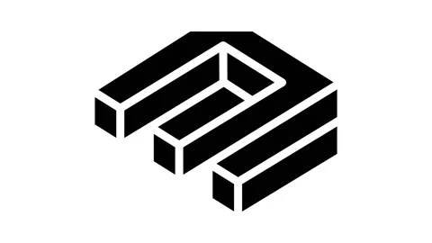 Figure impossible geometric shape glyph icon animation Vidéo 224854083