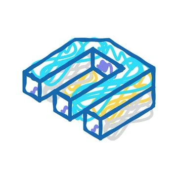 Figure impossible geometric shape icon doodle illustration Stock Illustration