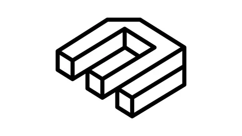 Figure impossible geometric shape line icon animation Vidéo 224420057