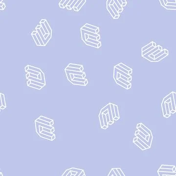 Figure impossible geometric shape line seamless pattern Stock Illustration