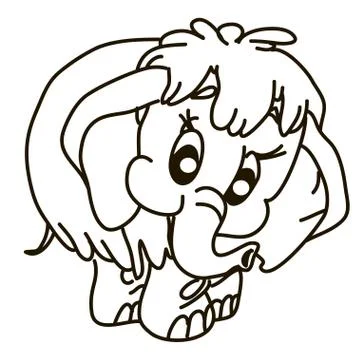 Figure iskiz elephant イラスト素材