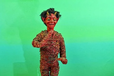 Figure of Krampus or devil. Central European tradition. The Krampus or devil is 写真素材