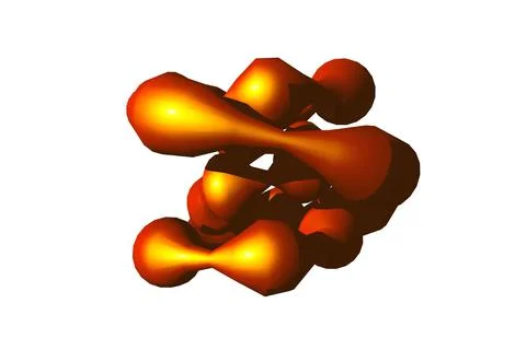 Figure lumpy spiral form 3d rendering white background Stock Illustration