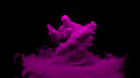 The Figure Made of Smoke Dancing on Blac... | Stock Video | Pond5