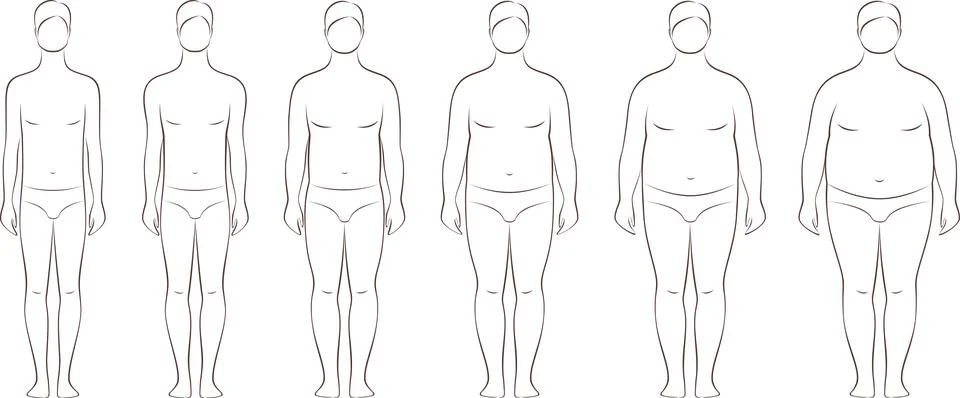 The figure of a man. Various types Stock Illustration