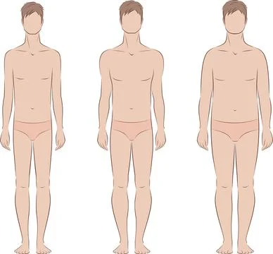 The figure of a man. Various types Stock Illustration