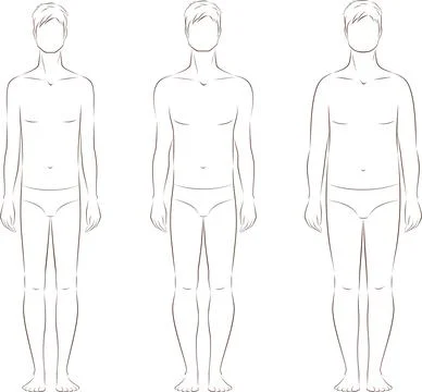 The figure of a man. Various types Stock Illustration