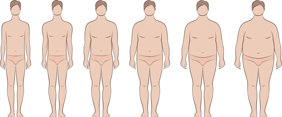 The figure of a man. Various types Stock Illustration