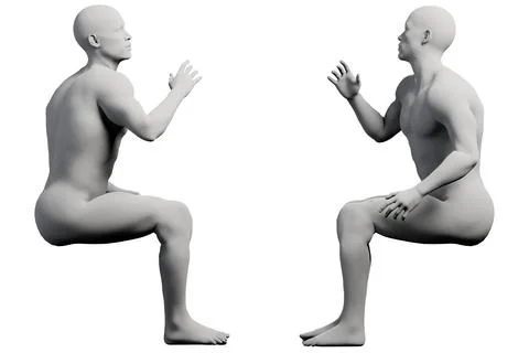 Figure model gesturing confidently in a multiview collage Stock Illustration