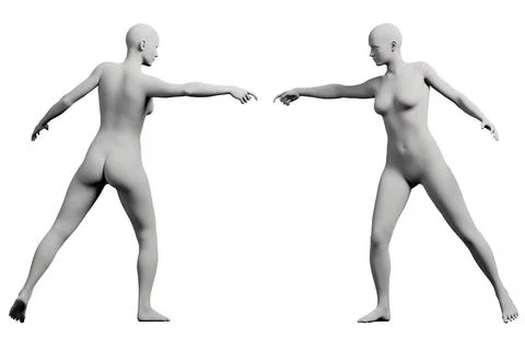 Figure model reaching out in a confident pose Stock Illustration