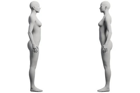 Figure model standing in grid collage Ilustração Stock