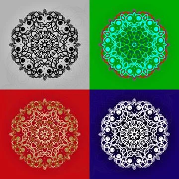 The figure is like a monogram in the form mandala 스톡 일러스트