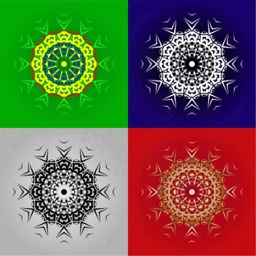 The figure is like a monogram in the form mandala 스톡 일러스트