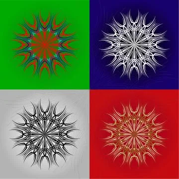 The figure is like a monogram in the form mandala イラスト素材