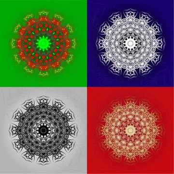 The figure is like a monogram in the form mandala 스톡 일러스트