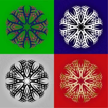 The figure is like a monogram in the form mandala 스톡 일러스트