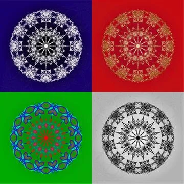 The figure is like a monogram in the form mandala Stockillustratie