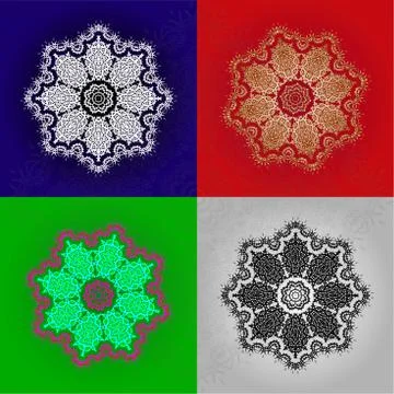 The figure is like a monogram in the form mandala 스톡 일러스트