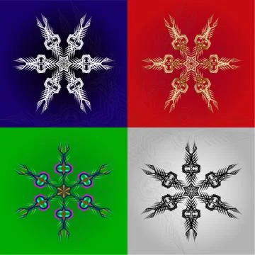 The figure is like a monogram in the form mandala 스톡 일러스트